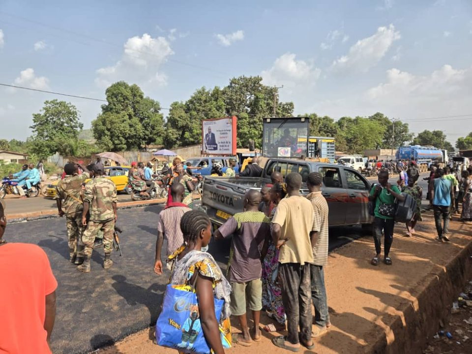 Incident sur les travaux de route à Bangui